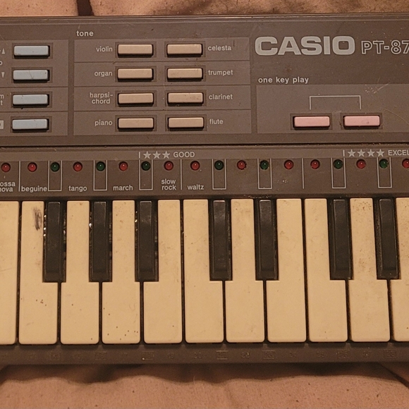Casio Other - Casio PT-87 Keyboard with Cream and Black Keys